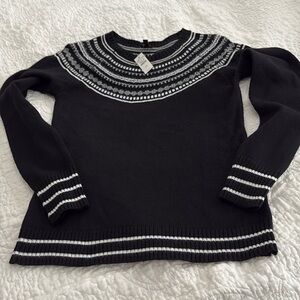 Brand new Talbot’s black and white lightweight sweater